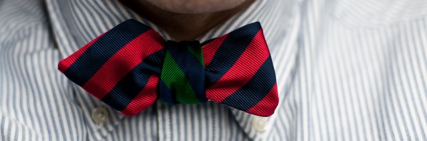 tie, J. Press, bow, bow tie, bowtie, stripes, four-sided, clothes, sartorial, the department of style