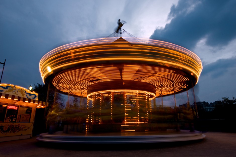 Paris merry-go-round children ride amusement