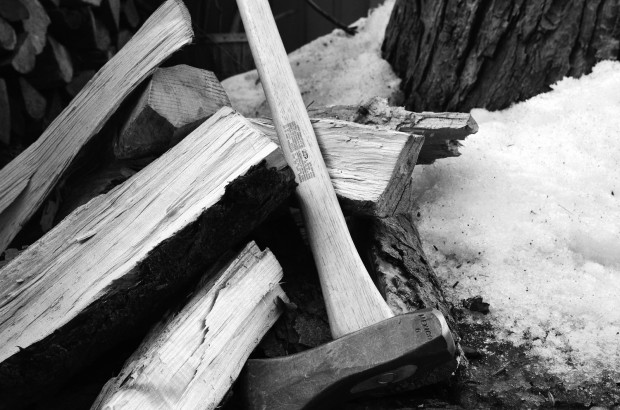 maul, axe, wood, fire, fireplace